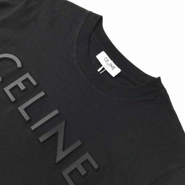大人気！セリーヌ 偽物 ルーズ Tシャツ コットン ブラック Cer62947 - 画像 (3)