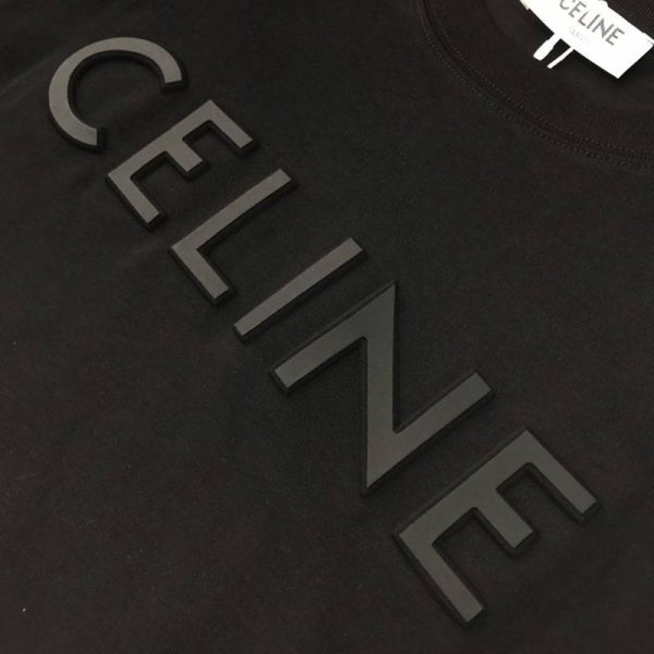 大人気！セリーヌ 偽物 ルーズ Tシャツ コットン ブラック Cer62947 - 画像 (4)