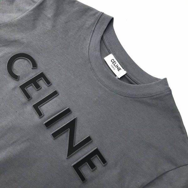 争奪戦セリーヌ コピー ルーズ Tシャツ コットン グレー Cey81651 - 画像 (3)