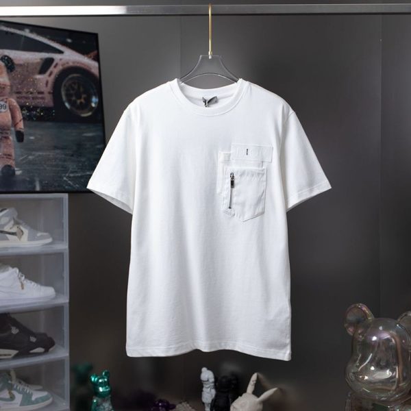 ☆超人気☆◆上質 ディオール Tシャツ 偽物 シンプル ロゴ刺繍入り コットンジャージー det71615 - 画像 (2)