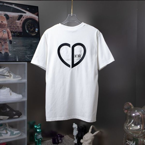 ☆超人気☆◆上質 ディオール Tシャツ 偽物 シンプル ロゴ刺繍入り コットンジャージー det71615 - 画像 (3)