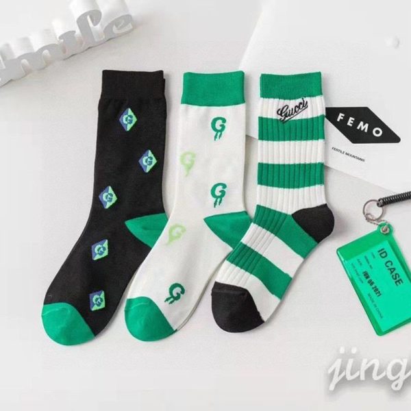 《大人気》グッチ GGウェブストライプコットンソックス コピー 3足セット gus99639 - 画像 (3)