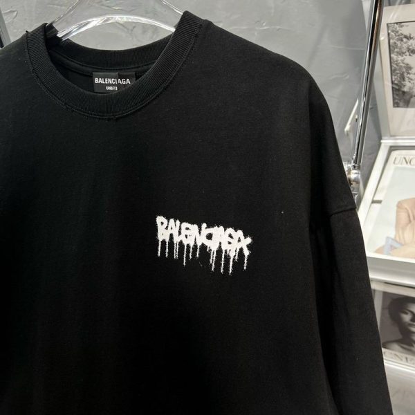 稀少【バレンシアガ】ロゴ入りコットンTシャツ コピー bar71153 - 画像 (3)