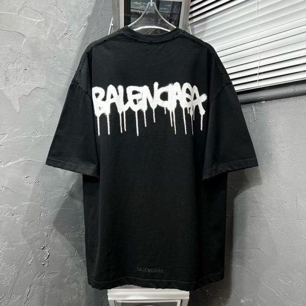 稀少【バレンシアガ】ロゴ入りコットンTシャツ コピー bar71153 - 画像 (2)