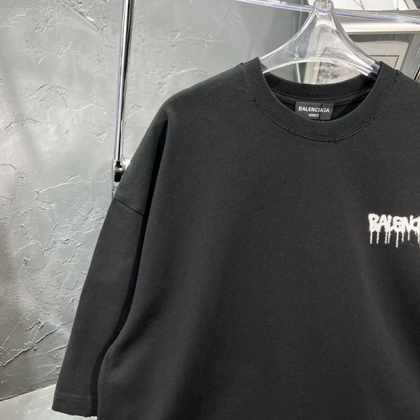 稀少【バレンシアガ】ロゴ入りコットンTシャツ コピー bar71153 - 画像 (4)