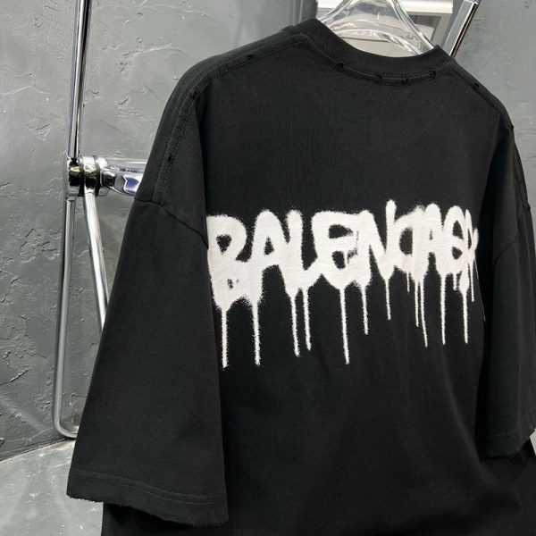 稀少【バレンシアガ】ロゴ入りコットンTシャツ コピー bar71153 - 画像 (5)