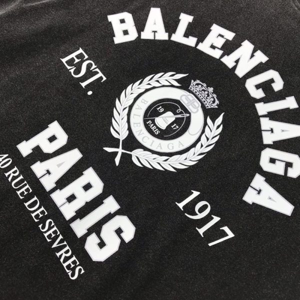 21-22AW バレンシアガ カレッジ 1917 コットン Tシャツ スーパーコピー 半袖 bav45954 - 画像 (4)
