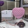 大人気！可愛い♡シャネル ハート ショルダーバッグ 偽物 AS3191Y - 画像 (2)