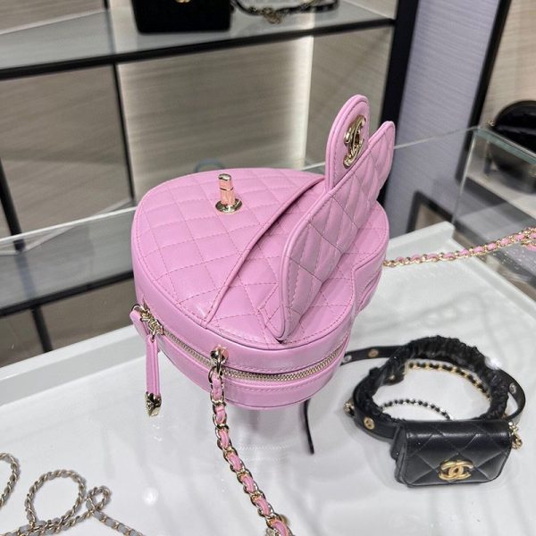 大人気！可愛い♡シャネル ハート ショルダーバッグ 偽物 AS3191Y - 画像 (4)