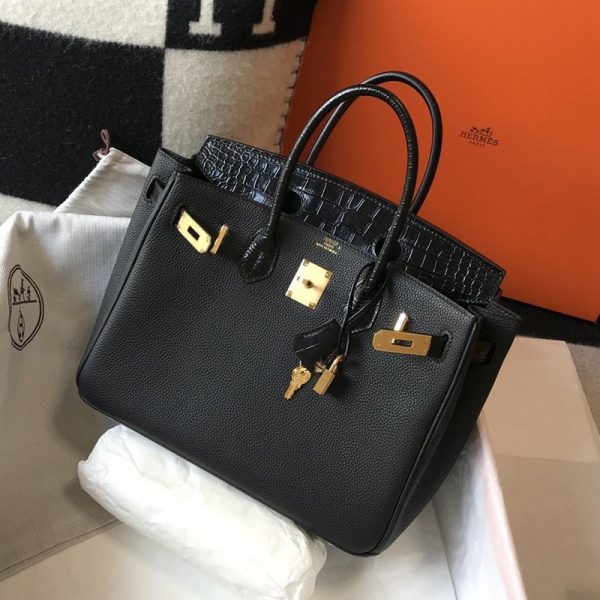 《大人気》エルメス バーキン コピー 25cm/30cm トゴ ブラック シルバー金具 2サイズ ery67646 - 画像 (4)