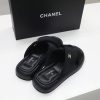 定番シャネル レザー 厚底 サンダル コピー 黒 布地 shu58475 - 画像 (6)