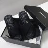 定番シャネル レザー 厚底 サンダル コピー 黒 布地 shu58475 - 画像 (7)