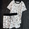 【日本未発売】シャネル ロゴ Tシャツ＆ ショーツ 上下セット 偽物 shz83729 - 画像 (4)