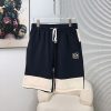 大人気！ロエベ ハーフ・ショートパンツ コピー コットン ブラック/ホワイト log94612 - 画像 (4)