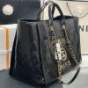 「ラグジュアリー！」シャネル ドーヴィルトート 偽物 BLACK G金具 shd68328 - 画像 (5)