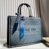 21AW 新作 ディオール ブックトート偽物 カーフスキン ブラックM1286ZWSO dep59313 - 画像 (2)