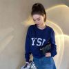 ☆超人気☆サンローラン トレーナー 偽物 YSL スウェットシャツ ブルー Sab58325 - 画像 (2)