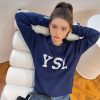 ☆超人気☆サンローラン トレーナー 偽物 YSL スウェットシャツ ブルー Sab58325 - 画像 (4)