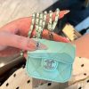 入手困難 シャネル Airpod ケース 偽物 ティファニーブルー✦イヤホンケース shg62733
