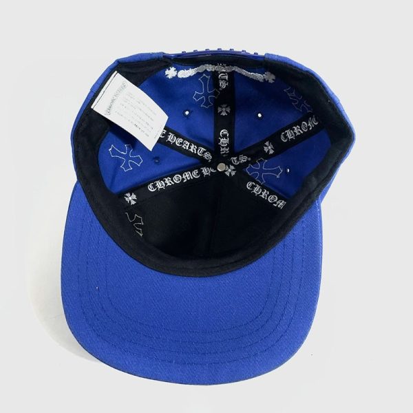 一目惚れ♪クロムハーツ 偽物 BLUE BASEBALL CAP WHITE CROSS PATCH キャップ Kus73197 - 画像 (5)