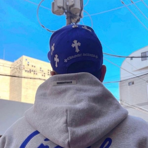 一目惚れ♪クロムハーツ 偽物 BLUE BASEBALL CAP WHITE CROSS PATCH キャップ Kus73197 - 画像 (6)