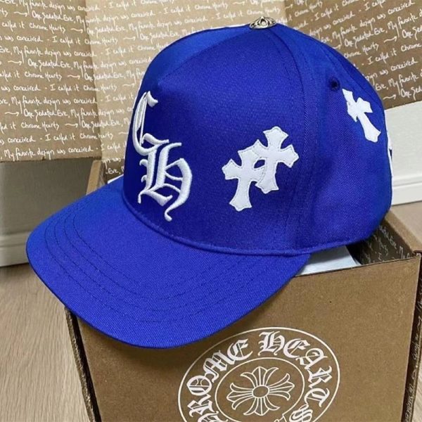 一目惚れ♪クロムハーツ 偽物 BLUE BASEBALL CAP WHITE CROSS PATCH キャップ Kus73197 - 画像 (9)