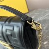フェンディ ブラックレザー バゲット ラージ ショルダーバッグ 偽物 fei39176 - 画像 (4)