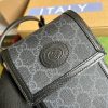 送料込 グッチ gg 付き ミニ バッグ 偽物 ロゴ モノグラム ブラック gux68464 - 画像 (5)