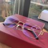 人気急上昇カルティエ 偽物 EYEWEAR ゴールドトーン スクエアメガネ kaw88426 - 画像 (2)