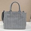 秋冬大セールプラダ デニム ファブリック 2WAYハンドバッグ 偽物 pux72519 - 画像 (4)