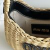 お洒落 ミュウミュウ ミュウ ワンダー 偽物 ウィッカー ハンドバッグ myp66904 - 画像 (8)