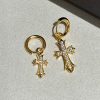 秋冬大セールクロムハーツ 偽物 クロス 22K ドロップ ピアス ダイアモンド 2色 Kud83426 - 画像 (8)