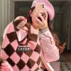 《大人気》マルニマーケット コピー◇テックウール製 DIAMONDスモールバッグ ピンク maa78002 - 画像 (3)
