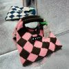 《大人気》マルニマーケット コピー◇テックウール製 DIAMONDスモールバッグ ピンク maa78002 - 画像 (2)