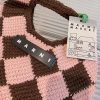 《大人気》マルニマーケット コピー◇テックウール製 DIAMONDスモールバッグ ピンク maa78002 - 画像 (8)