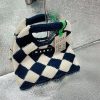 マルニマーケット 偽物◇テックウール製 DIAMONDスモールバッグ ブラック mar01158 - 画像 (7)