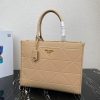 秋冬大セールプラダ 偽物 ステッチモチーフ ラージ レザー ハンドバッグ 3サイズ 1BA378VOCOASK - 画像 (4)