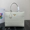 n級品 おすすめプラダ 偽物 ステッチモチーフ ラージ レザー ハンドバッグ 3サイズ puh27282 - 画像 (2)