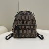 大人気！フェンディ コピー スモール ブラウンレザー FF バックパック 8BZ038A5TL