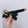 可愛いサンローラン 偽物 フォークバックル ベルト 25mm スムースレザー Sad08258 - 画像 (4)