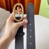 超希少！グッチ 偽物 GGバックル スムースレザーベルト 35mm guu89585 - 画像 (3)