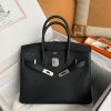 エルメス バーキン ブラックトゴ コピー シルバー金具he26014 - 画像 (2)