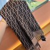 フェンディ ブラウンウールスカーフ 偽物FFモチーフ フリンジ fer45324 - 画像 (5)