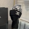【大特価】シャネル ニット帽 上品なカメリア＆CC shq12527 - 画像 (6)