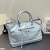 注目★バレンシアガ バイカーバッグ 偽物 トートバッグ 2WAY ショルダーストラップ付き 黒 ブラック ラムレザー bah98004 - 画像 (3)