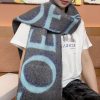 追跡付 ロエベ  ロゴ ウールモヘア マフラー loa12789 - 画像 (7)