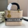 すぐ届 レディディオール 偽物 かごバッグ ラフィア dea57942 - 画像 (7)