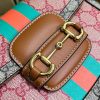 限定品!! グッチ Horsebit 1955 キャンバス 偽物 レザー ショルダーバッグ 2色 gue80465 - 画像 (8)