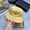 プラダ ナイロン バケットハット レプリカ ロゴ プレート★イエロー puz74021 - 画像 (4)
