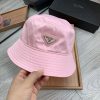 高品質♪プラダ ナイロン バケットハット 偽物 ロゴ プレート★イエロー puv29137